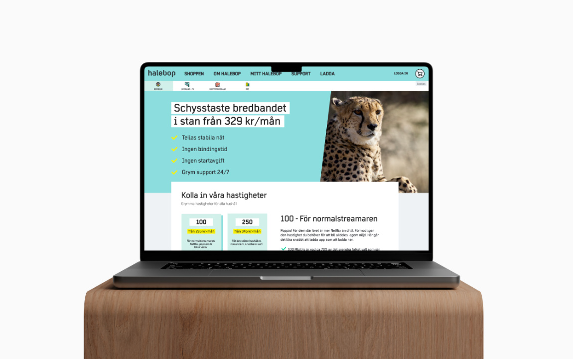 Halebop campaign screen on mobile — offer and pricing detail