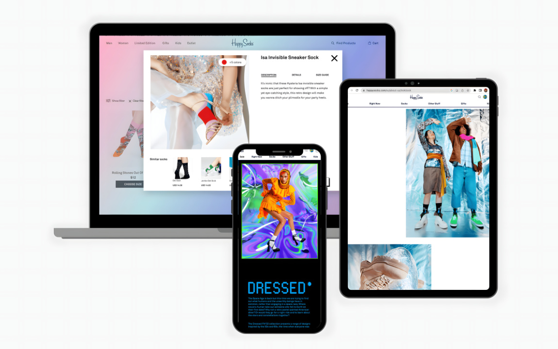 Happy Socks website screen — product detail page