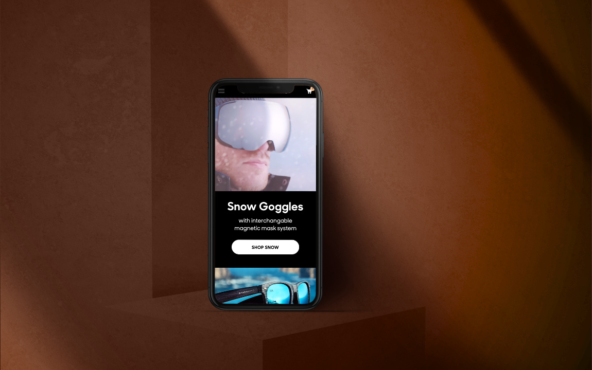 Shady Rays website screen — landing page