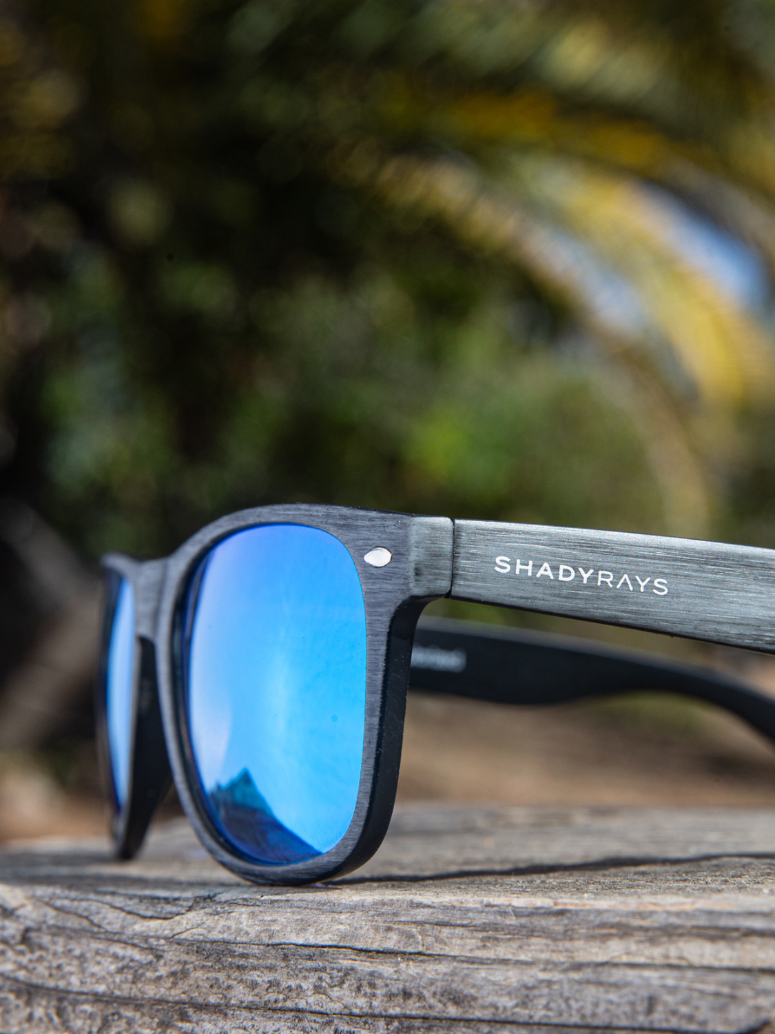 Shady Rays polarized sunglasses, blue mirrored lenses
