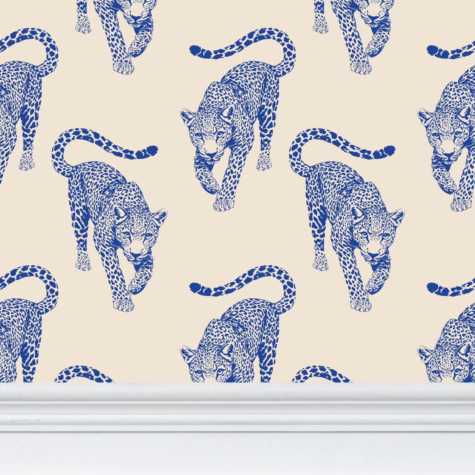 Jungle March — Linen & Midnight Sapphire