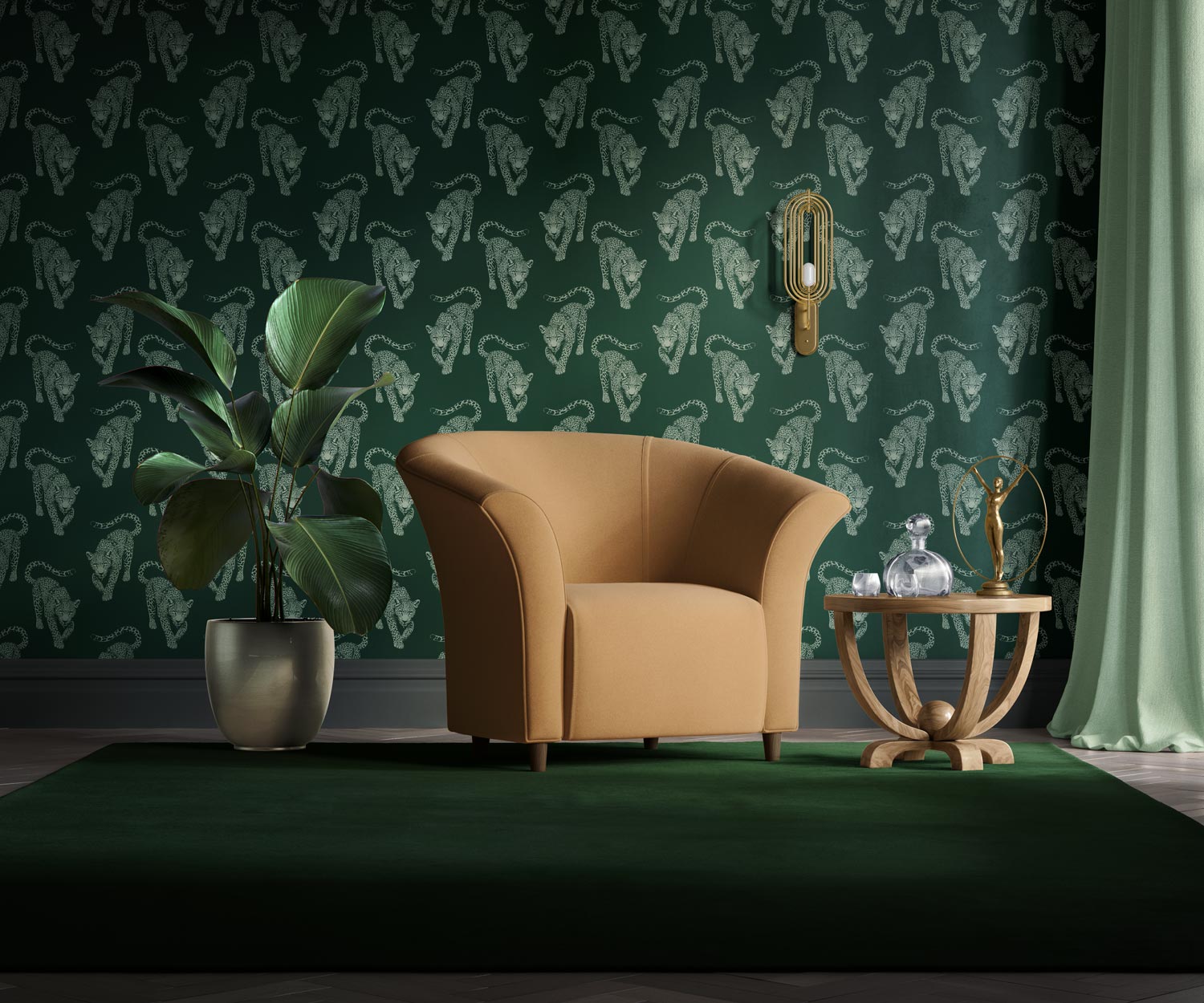 Jungle March — Emerald Green